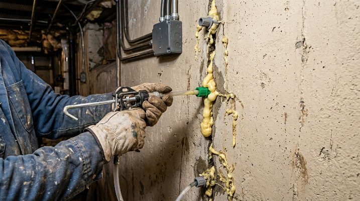 Basement Waterproofing project detail — Cary, NC