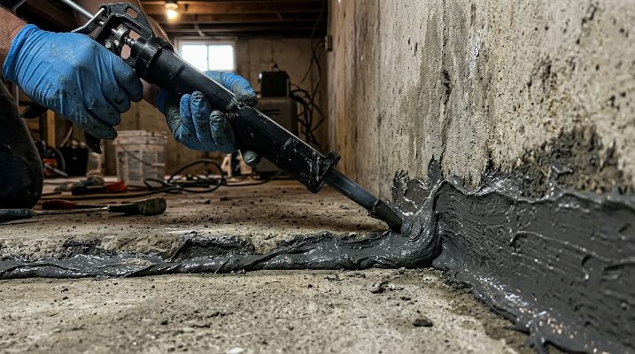Basement Waterproofing project detail — Cary, NC