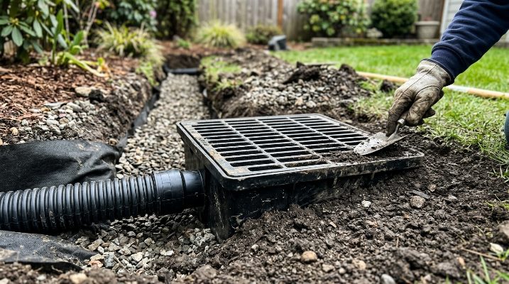Yard Drainage & French Drains project detail — Cary, NC
