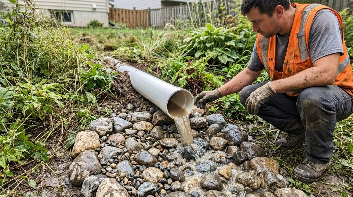 Yard Drainage & French Drains in Cary, NC
